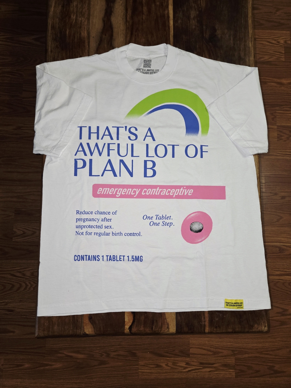 ALOCS Men's "That's A Awful Lot Of Plan B" Graphic Tee. Size Large